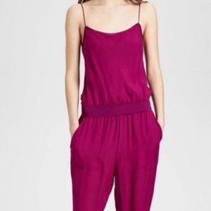 THEORY SILK COMBO JUMPSUIT. NEW WITH TAGS.